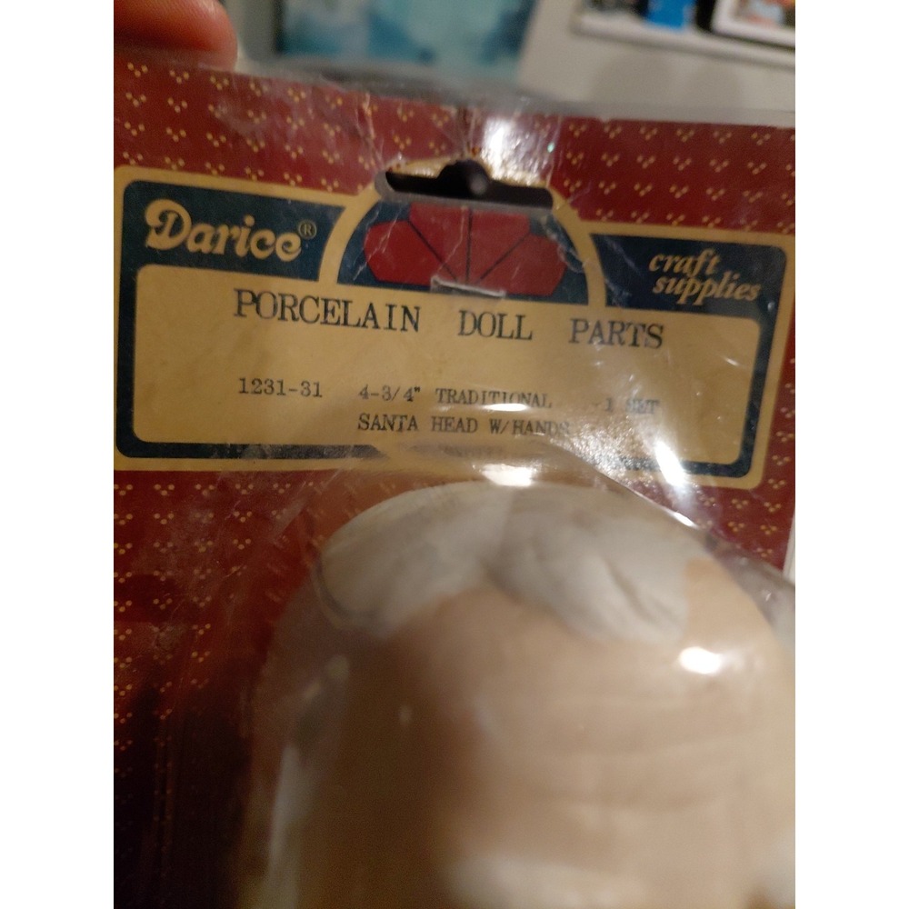 Vintage Rare Darice Porcelain Old Fashioned Make Your Own Santa Head & hands Pcs - Picture 5 of 10